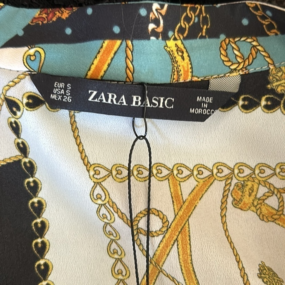 Zara patchwork and chain silky dress size S NWT - Picture 10 of 11